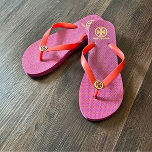 Tory Burch Red and Pink Sandals